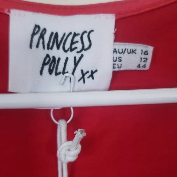 NWT Princess Polly Red Emily Mini Dress 12 - Picture 4 of 8